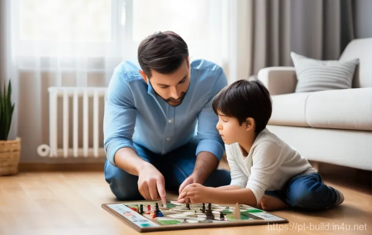 공조기 필터 교체 주기 - **Prompt: The Unseen Threat to Family Health**
"A cozy, brightly lit living room with a young fa...